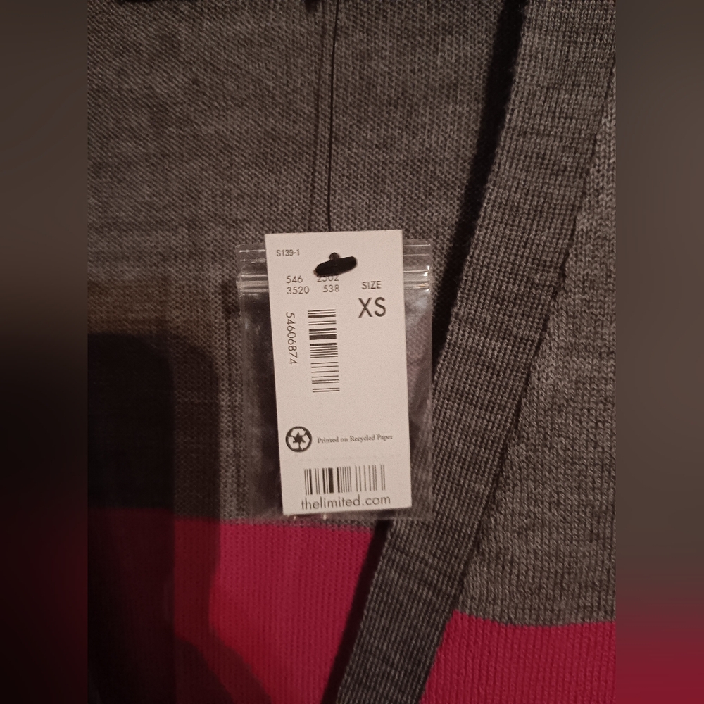 The Limited NWT grey and pink cardigan - Picture 3 of 4